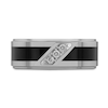 Thumbnail Image 3 of Men's Diamond Wedding Band 1/10 ct tw Round Tungsten