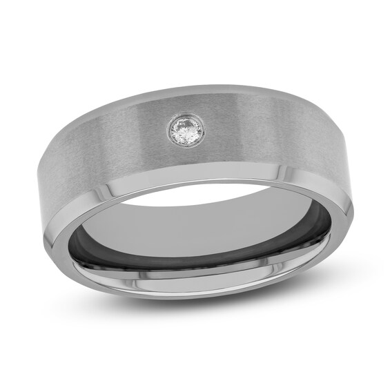 Jared The Galleria Of Jewelry Diamond Wedding Band 1/20 ct tw Round Tungsten
