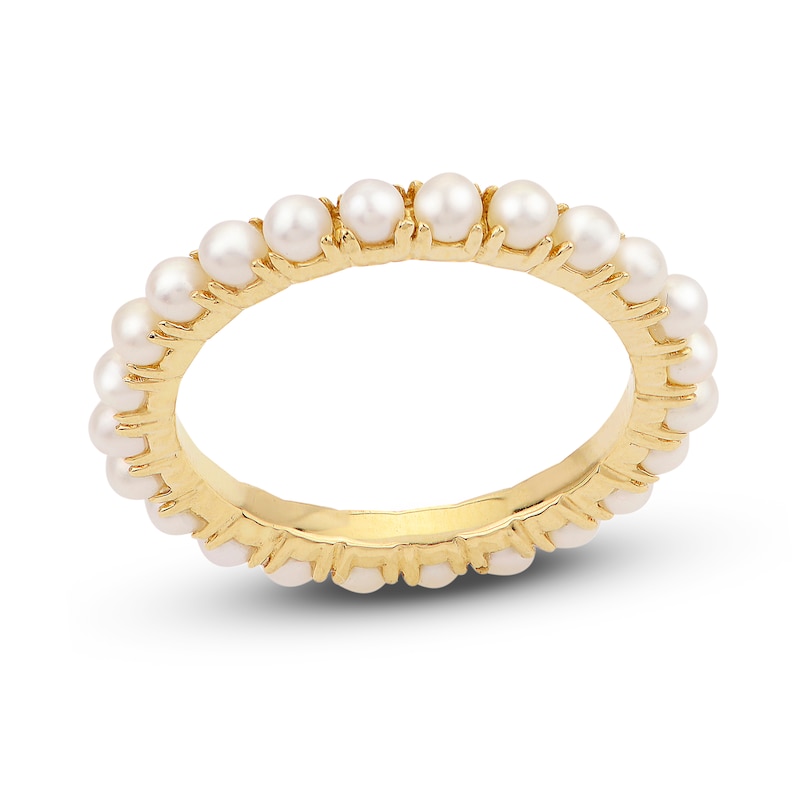 Main Image 1 of Freshwater Cultured Pearl Eternity Band 14K Yellow Gold