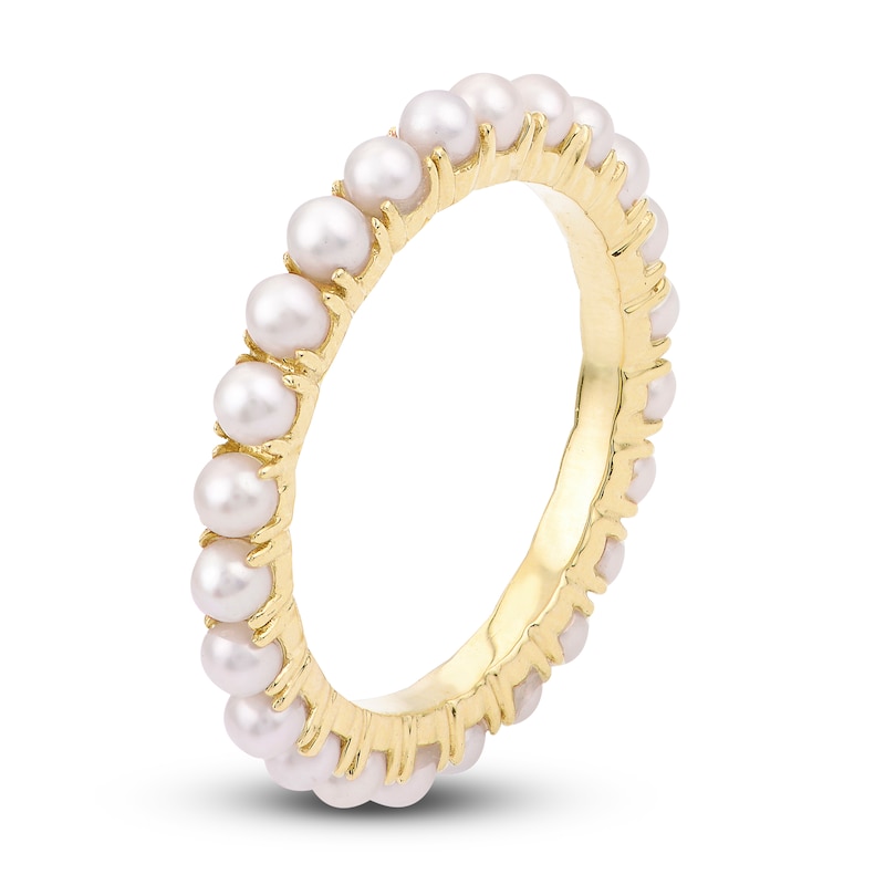 Main Image 2 of Freshwater Cultured Pearl Eternity Band 14K Yellow Gold