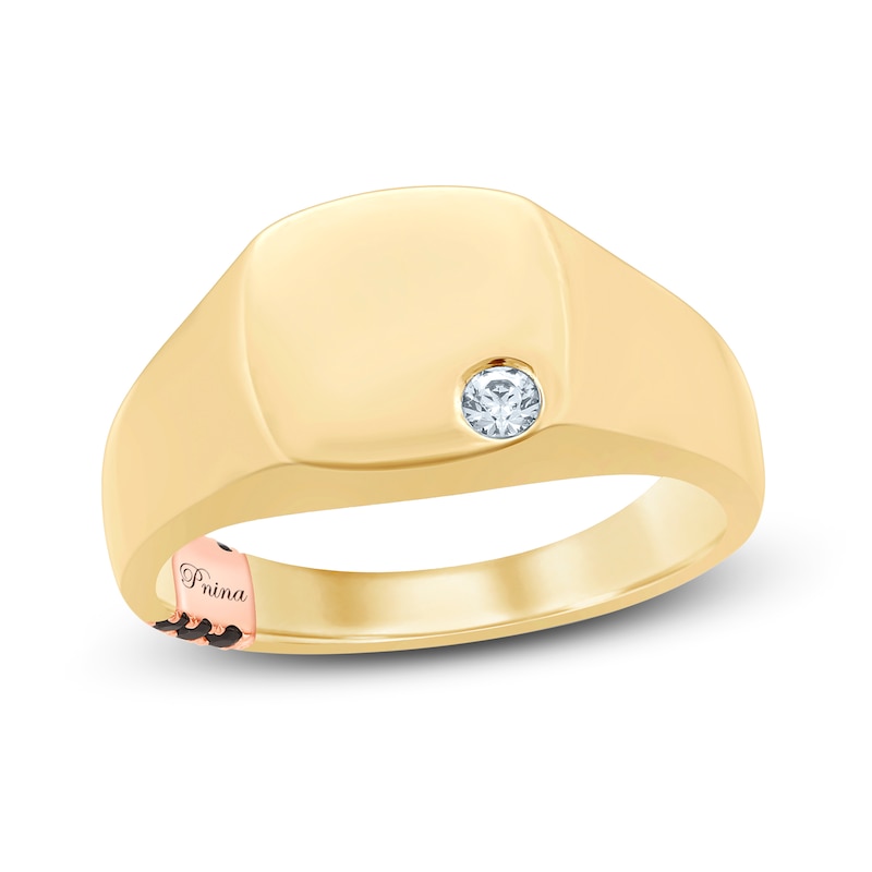 Main Image 1 of Pnina Tornai Devoted To You Men's Diamond Wedding Band 1/6 ct tw Round 14K Yellow Gold