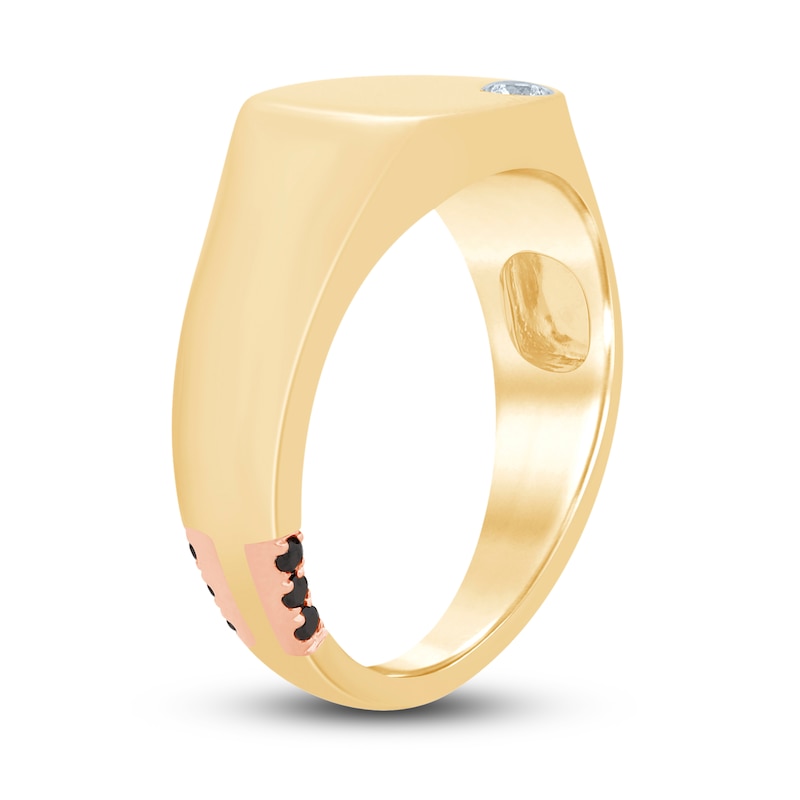 Main Image 2 of Pnina Tornai Devoted To You Men's Diamond Wedding Band 1/6 ct tw Round 14K Yellow Gold