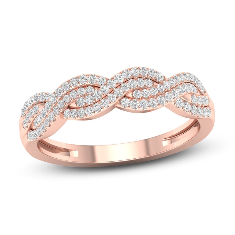 Diamond Ring 1/4 ct tw Round 10K Rose Gold