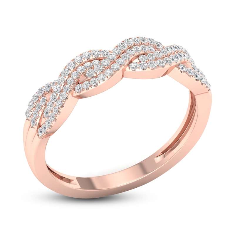Main Image 2 of Diamond Ring 1/4 ct tw Round 10K Rose Gold