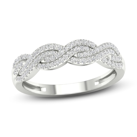 Diamond Ring 14 ct tw Round 10K White Gold