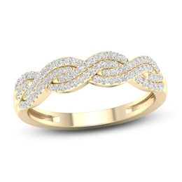 Diamond Ring 1/4 ct tw Round 10K Yellow Gold