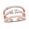 Thumbnail Image 1 of Diamond Ring 1/2 ct tw Round/Baguette 10K Rose Gold