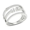 Thumbnail Image 2 of Diamond Ring 1/2 ct tw Round/Baguette 10K White Gold