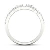 Thumbnail Image 4 of Diamond Ring 1/2 ct tw Round/Baguette 10K White Gold