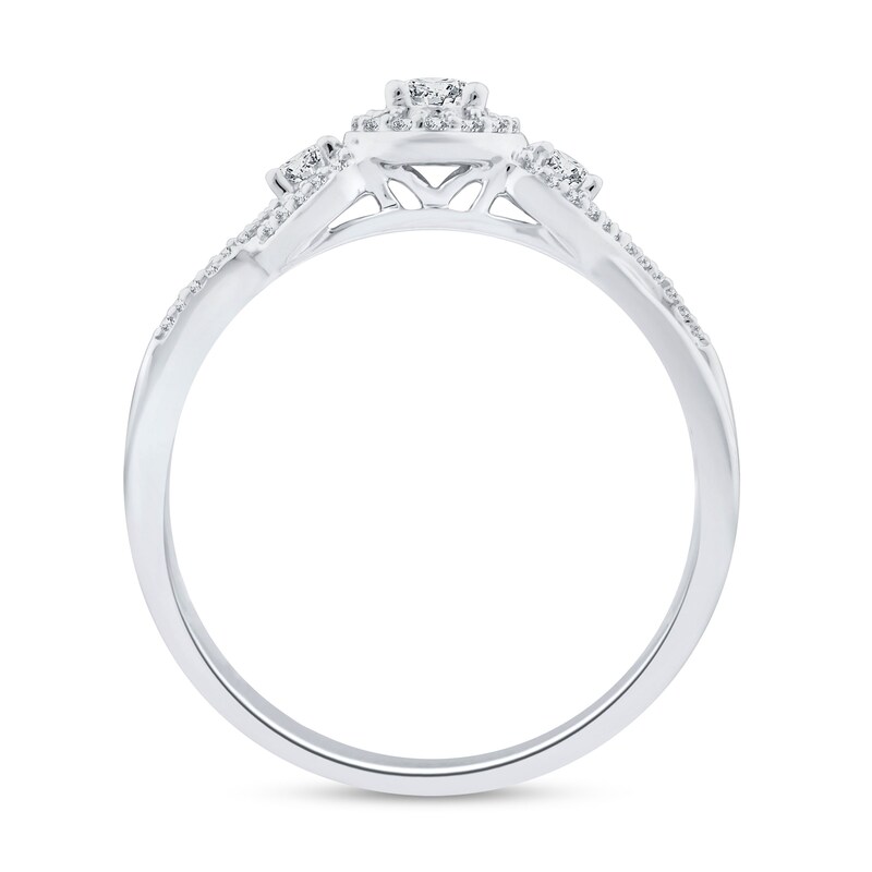 Diamond Promise Ring 1/3 ct tw Round 10K White Gold