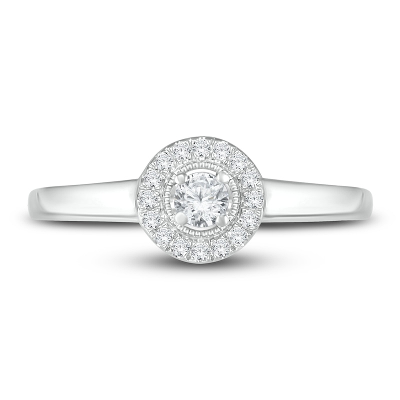 Diamond Promise Ring 1/5 ct tw Round Sterling Silver