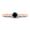 Thumbnail Image 2 of Black  & White Diamond Promise Ring 1/4 ct tw Round 10K Rose Gold