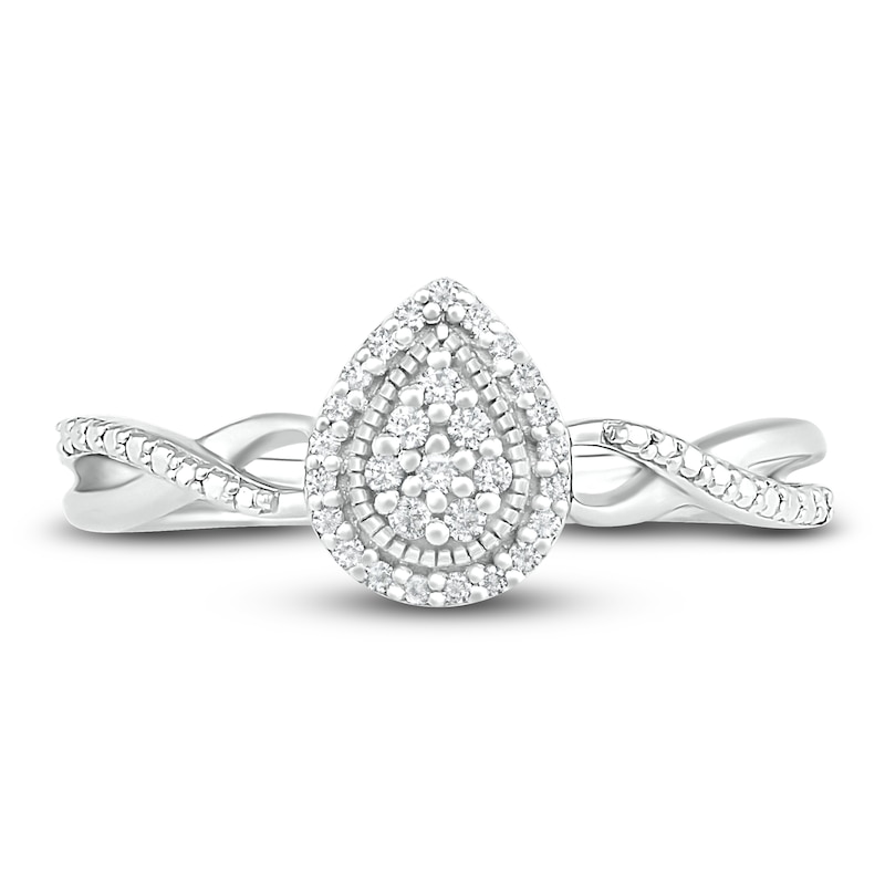 Main Image 2 of Diamond Promise Ring 1/8 ct tw Round Sterling Silver