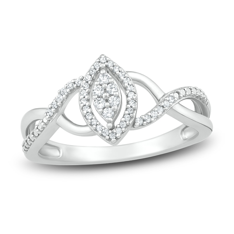 Main Image 1 of Diamond Promise Ring 1/8 ct tw Round Sterling Silver