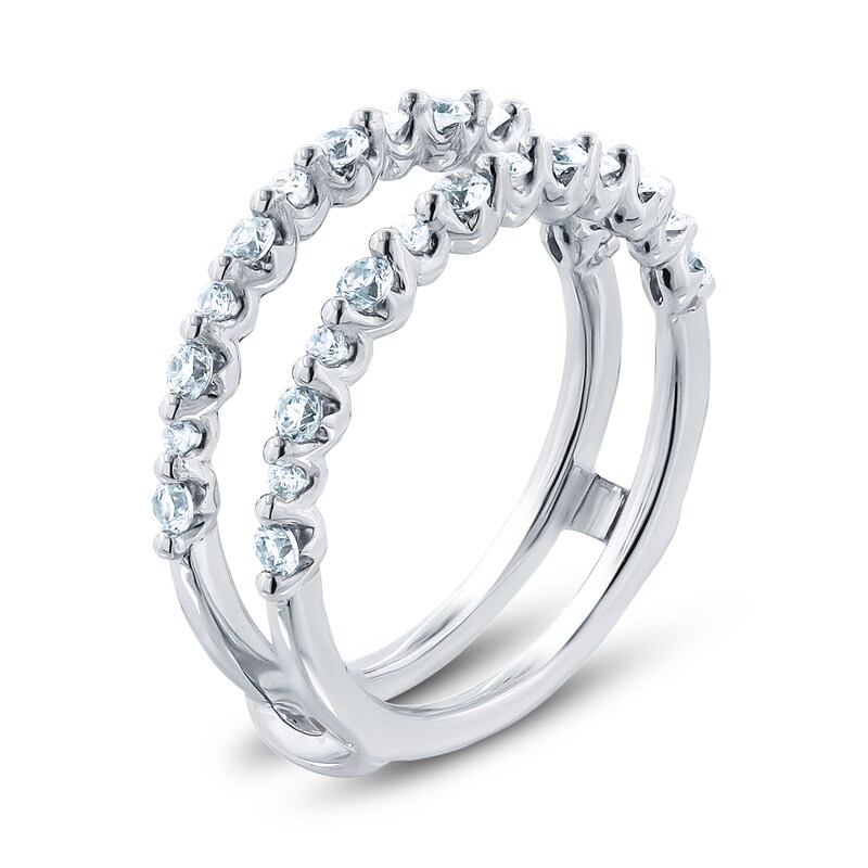 Main Image 2 of Diamond Anniversary Enhancer Ring 1/2 ct tw Round 14K White Gold