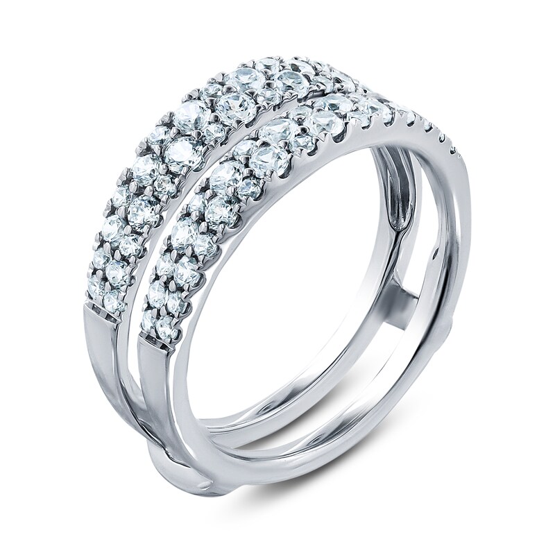Main Image 2 of Diamond Anniversary Enhancer Ring 1 ct tw Round 14K White Gold