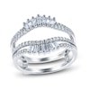 Thumbnail Image 1 of Diamond Anniversary Enhancer Ring 5/8 ct tw Round/Baguette 14K White Gold