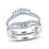 Thumbnail Image 0 of Diamond Anniversary Enhancer Ring 5/8 ct tw Round/Baguette 14K White Gold