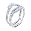 Thumbnail Image 1 of Diamond Anniversary Enhancer Ring 5/8 ct tw Round/Baguette 14K White Gold