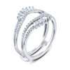 Thumbnail Image 2 of Diamond Anniversary Enhancer Ring 5/8 ct tw Round/Baguette 14K White Gold