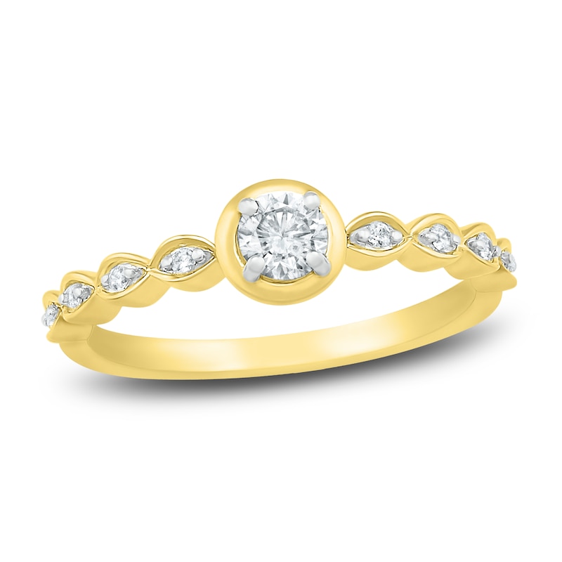 Main Image 1 of Diamond Promise Ring 1/4 ct tw Round 10K Yellow Gold