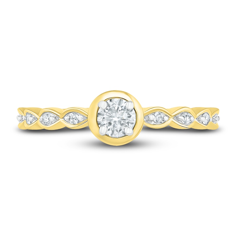 Main Image 2 of Diamond Promise Ring 1/4 ct tw Round 10K Yellow Gold