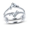 Thumbnail Image 1 of Diamond Anniversary Enhancer Ring 3/8 ct tw Round/Baguette 14K White Gold