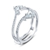 Thumbnail Image 2 of Diamond Anniversary Enhancer Ring 3/8 ct tw Round/Baguette 14K White Gold