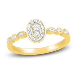 Diamond Promise Ring 1/10 ct tw Round 10K Yellow Gold