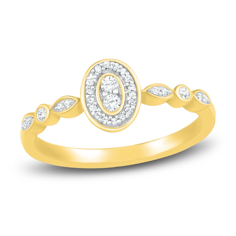 Diamond Promise Ring 1/10 ct tw Round 10K Yellow Gold