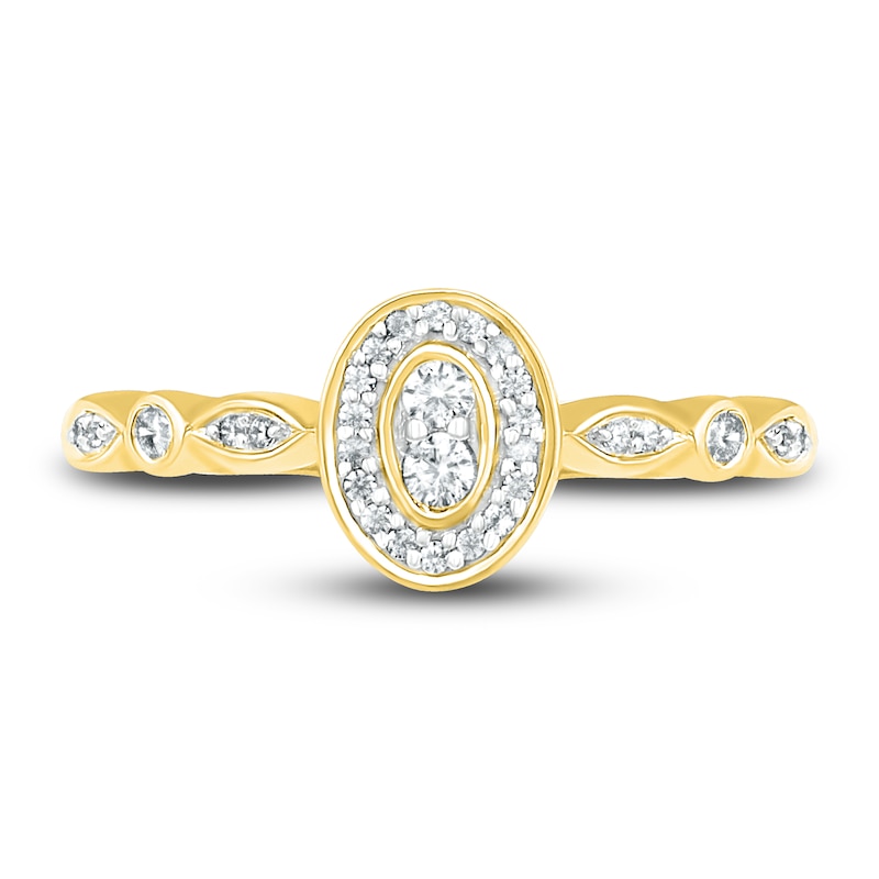 Diamond Promise Ring 1/10 ct tw Round 10K Yellow Gold