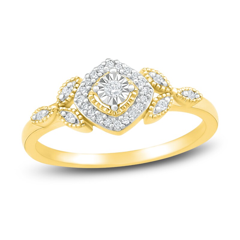 Main Image 1 of Diamond Promise Ring 1/8 ct tw Round 10K Yellow Gold
