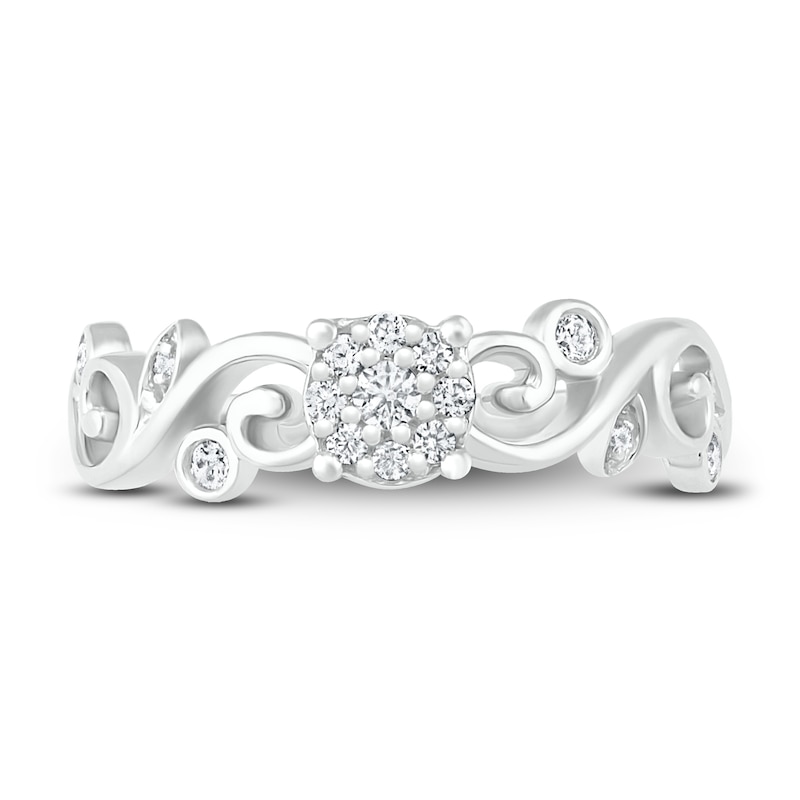 Diamond Promise Ring 1/5 ct tw Round Sterling Silver