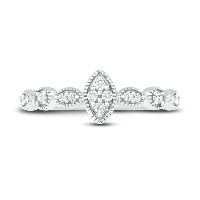 Diamond Promise Ring 1/6 ct tw Round Sterling Silver