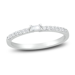 Diamond Promise Ring 1/8 ct tw Round Sterling Silver