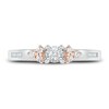 Thumbnail Image 2 of Diamond Promise Ring 1/6 ct tw Round/Baguette-cut 10K Two-Tone Gold