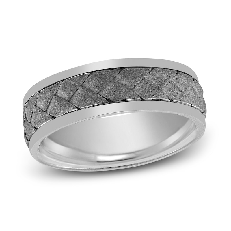 Main Image 1 of Braided Ring 14K White Gold 7mm