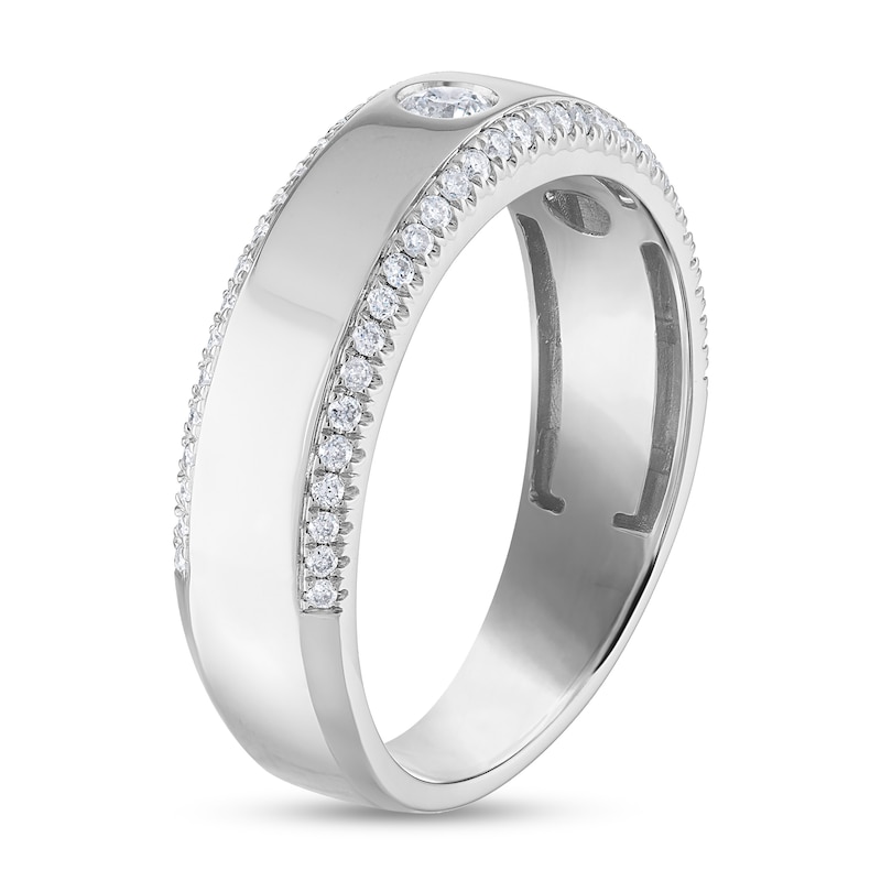 Main Image 2 of Diamond Wedding Band 3/8 ct tw Round 14K White Gold