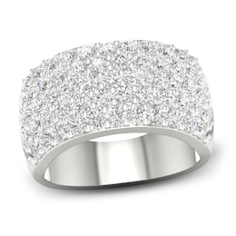 Lab-Created Diamond Ring 3 ct tw Round 14K White Gold