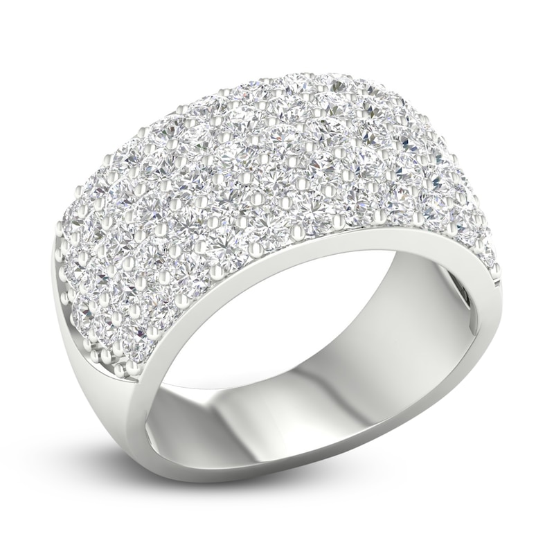 Lab-Created Diamond Ring 3 ct tw Round 14K White Gold