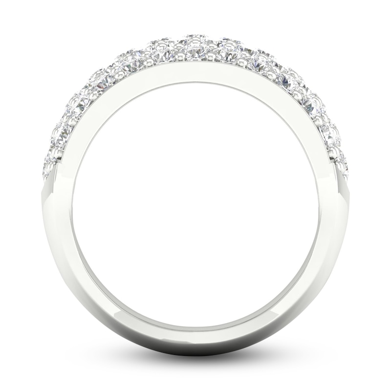 Lab-Created Diamond Ring 3 ct tw Round 14K White Gold