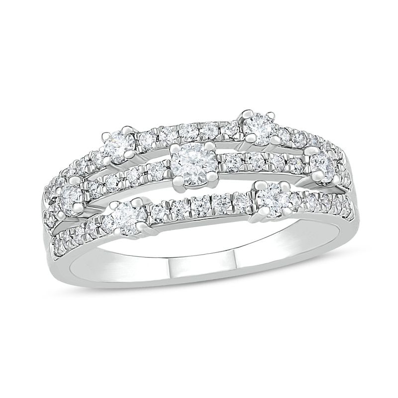 Main Image 1 of Diamond Ring 5/8 ct tw Round 10K White Gold