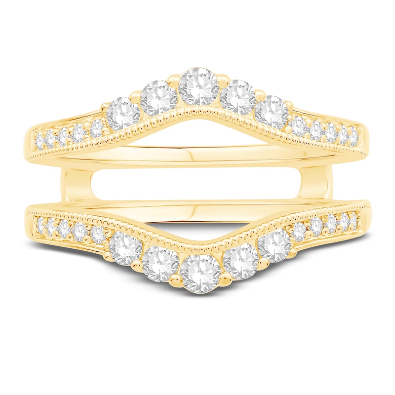 Diamond Enhancer Ring 5/8 ct tw Round 14K Yellow Gold