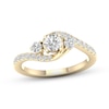 Thumbnail Image 0 of Diamond 3-Stone Ring 3/4 ct tw Round 10K Yellow Gold