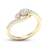 Thumbnail Image 1 of Diamond 3-Stone Ring 3/4 ct tw Round 10K Yellow Gold