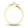 Thumbnail Image 3 of Diamond 3-Stone Ring 3/4 ct tw Round 10K Yellow Gold
