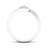 Thumbnail Image 4 of Diamond 3-Stone Ring 1/6 ct tw Round 10K White Gold