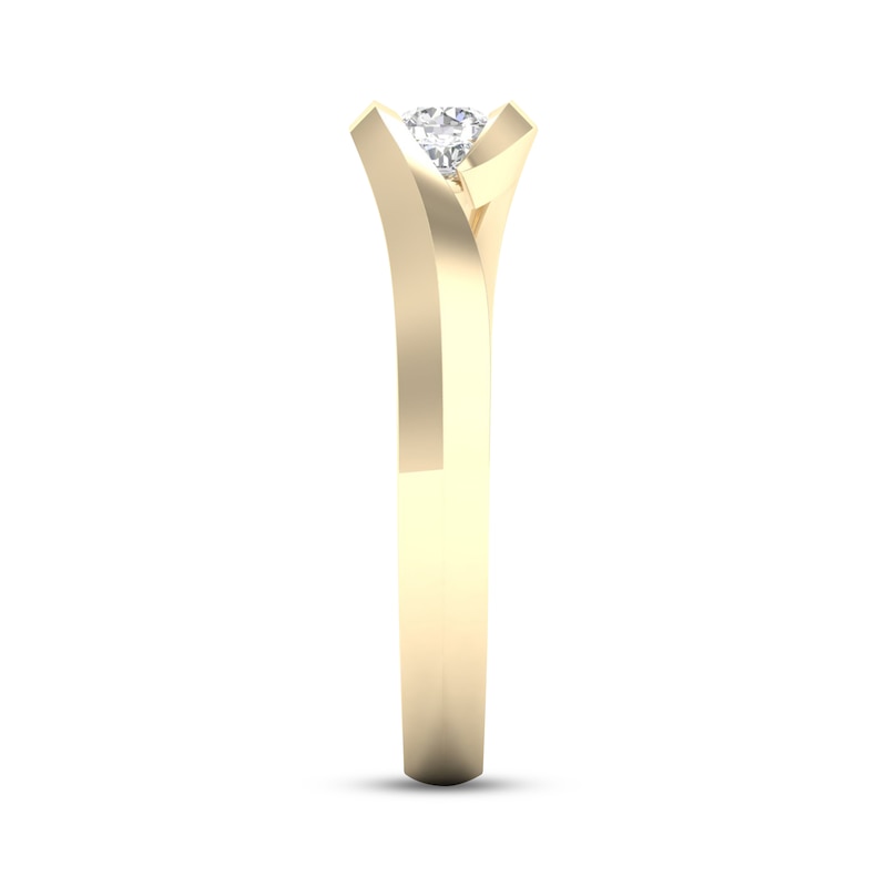 Main Image 3 of Diamond 3-Stone Ring 1/4 ct tw Round 10K Yellow Gold
