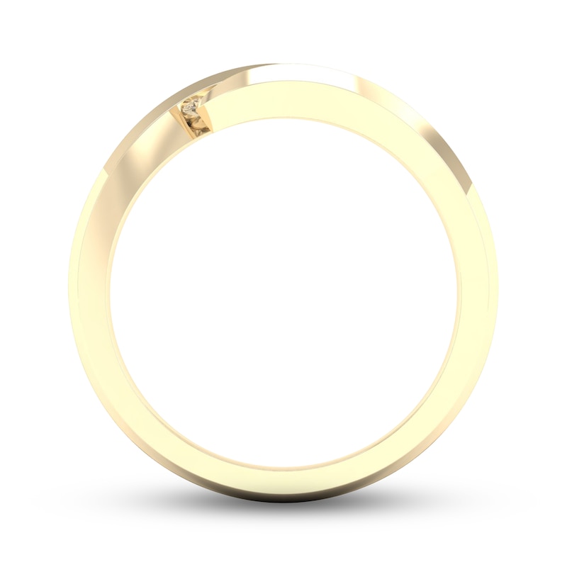 Main Image 4 of Diamond 3-Stone Ring 1/4 ct tw Round 10K Yellow Gold