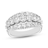 Thumbnail Image 0 of Diamond 3-Row Ring 2-1/2 ct tw Round 18K White Gold